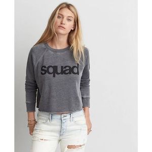 American Eagle cropped cotton crew sweater
